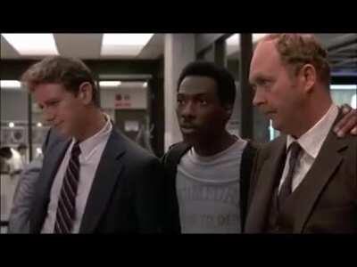 In Beverly Hills Cop (1984), Eddie Murphy's improvised story about 