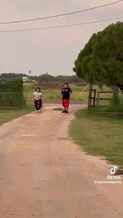 good thing it was in slow-mo so we could see the impact.