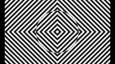 your vision becomes blurry for a while, when looking at the centre of this for a few seconds