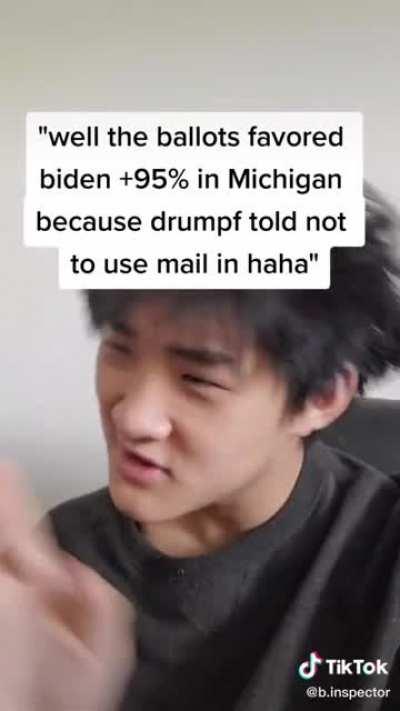 See the American mail voting system going almost 90% towards one party reminded me of third world country elections