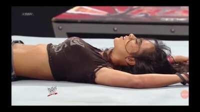 AJ laid out and defeated throughout her career