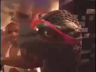 Remember when godzilla loved basketball caw caw
