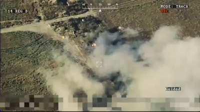 Ukrainian 14th Regiment destroyed russian BM-21 “Grad”, cooking off its ammo, southern front