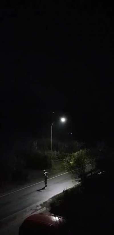 to try to backflip on a road completly nude