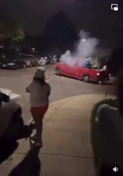 WCGW throwing a firework into someone's truck