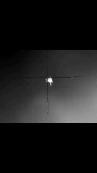 Clear thermal footage of Ukrainian gunner shooting down Shahed suicide drone, December 2024