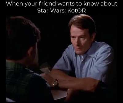 When you go KOTOR you end up in a wheelchair... Wait what?