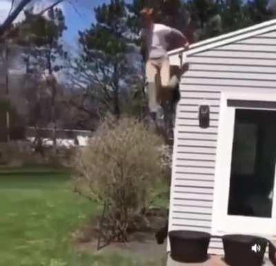 Jumping off the roof