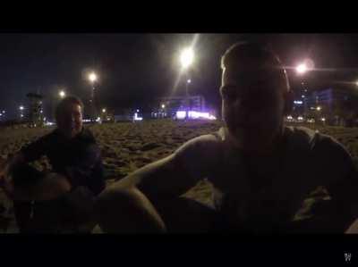 Huebi der Gangster der ab und an mal Leute beim pusten beobachtet