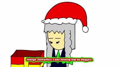 Christmas With Cirno, Reimu, Marisa, and Sakuya