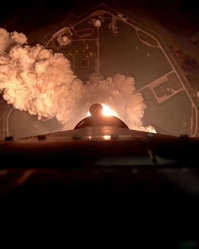 Onboard video of the Artemis 1 liftoff