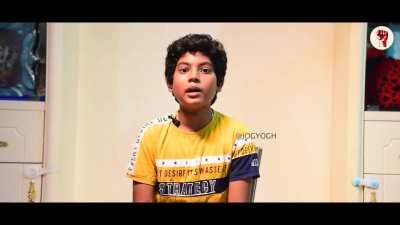 Video is available in public domain hence sharing it here... Feeling bad for this kid for his brain being fucked badly, by the cult he belongs to... 😐