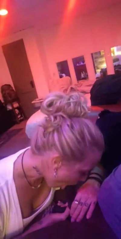 Blonde Taking Her Time With Blowjob