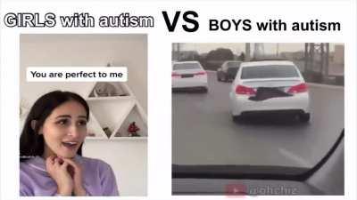 Girls with autism VS Boys with autism