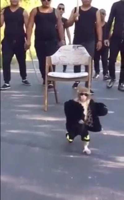 He even took his glasses off like a real gangsta 😂