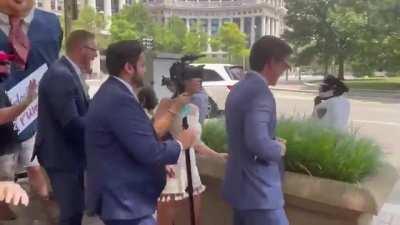 Found on Twitter: Matt Gaetz and Marjorie Taylor Greene Run Away from the DOJ... with Curb Your Enthusiasm theme