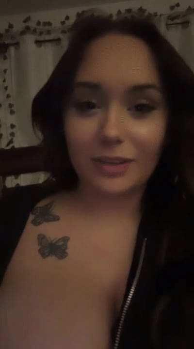 Someone bet she could suck her own tit on Live. Did she win or did we?