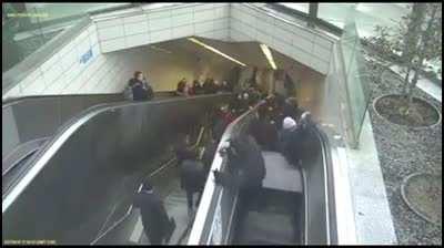 Getting on a broken Escalator
