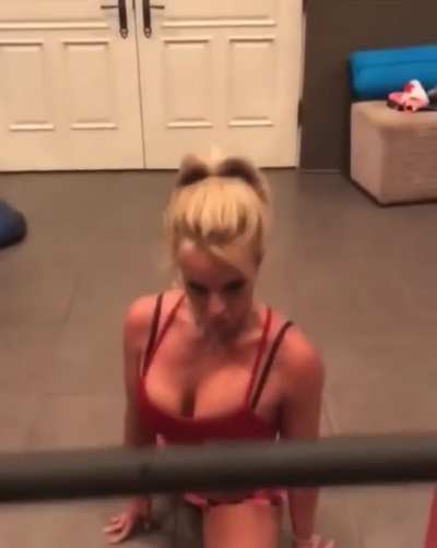 Working on her splits