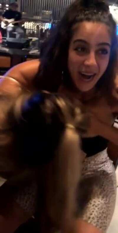She Eats Girlfriend's Tits Without Warning