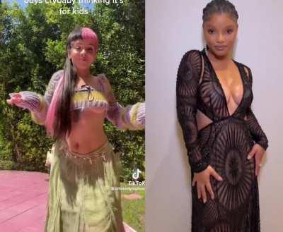 Butter face battle. Melanie Martinez vs halle bailey