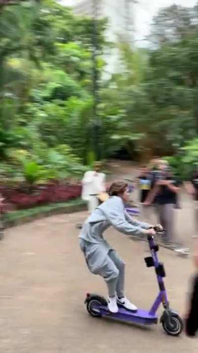 16 stair on a beam hire scooter, absolutely amazed it didn’t snap hah