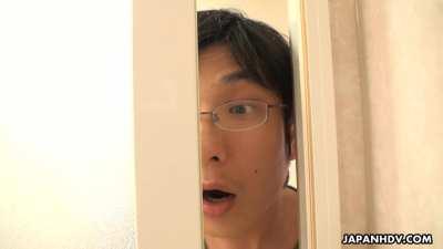 Yui Ayana masturbates in neighbors shower after being locked out of her apt