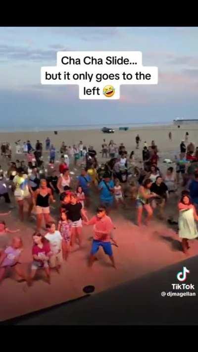 Cha-Cha Slide but it only goes to the left