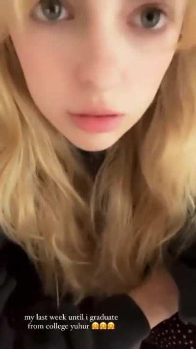 her last week until she graduates from college