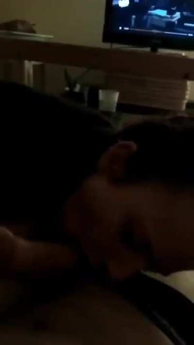 White Cutie sucks that Arab cock