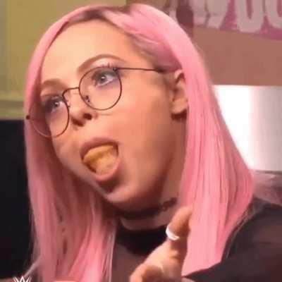 Liv takes a mouthful