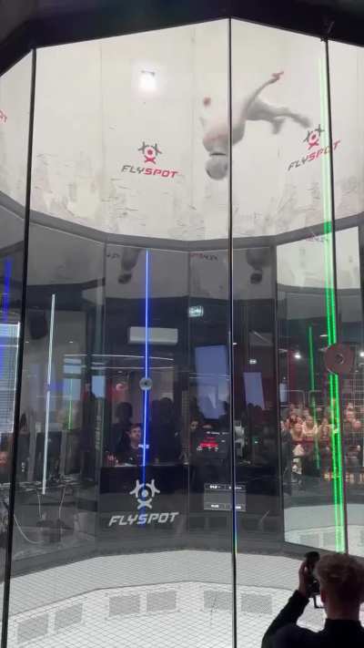 Indoor skydiving champion Feith Mate