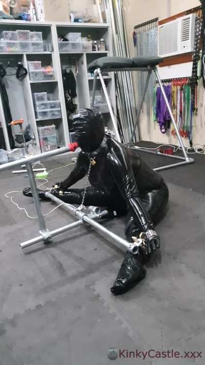 Dildo throat training rig. [OC]