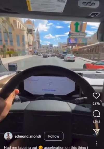 The new Hummer EV going 0-60 in 3.3 seconds. It weighs 4110kg (9063lb)