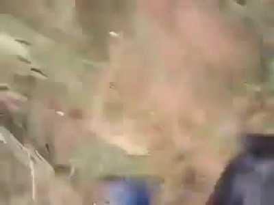 An attack helicopter accidentally firing during flight!!!