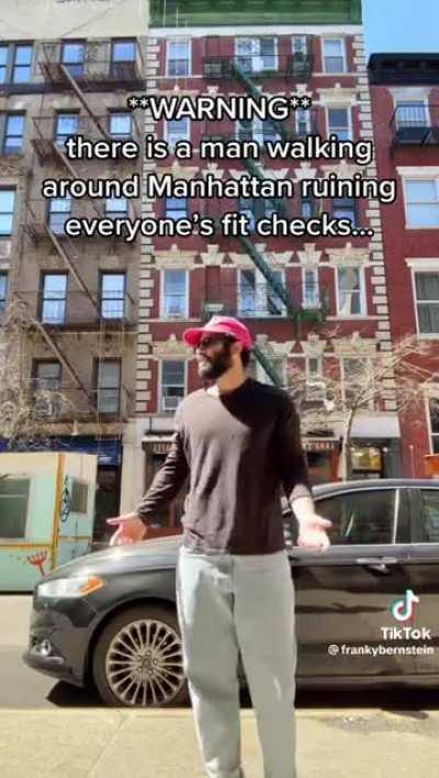 This guy owns the sidewalk