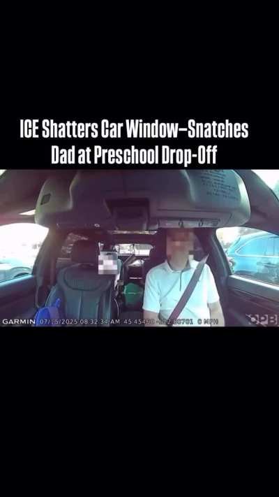 ICE Shatters Car Window- Snatching Dad at PreSchool Drop-off