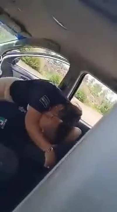 Cops caught fucking in the wild