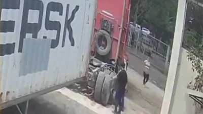 [LFO] Man is run over by a semi tractor