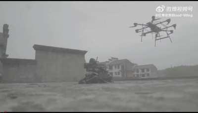 Airdropped armed robot dog tested in China