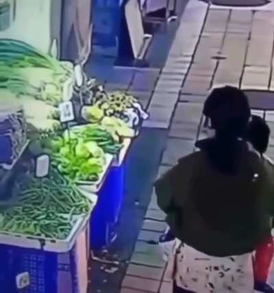 Curious kid set the vegetable box on fire