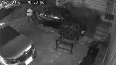 Weird object knocks out a man.