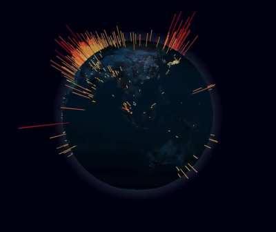 [OC] Updated version of the Covid-19 Global view that I created - now defaulting the view to per-capita reported covid cases.