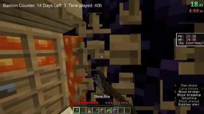 making a nether portal with no iron