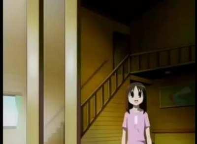 The most efficient way to wake up someone. [Azumanga Daioh]