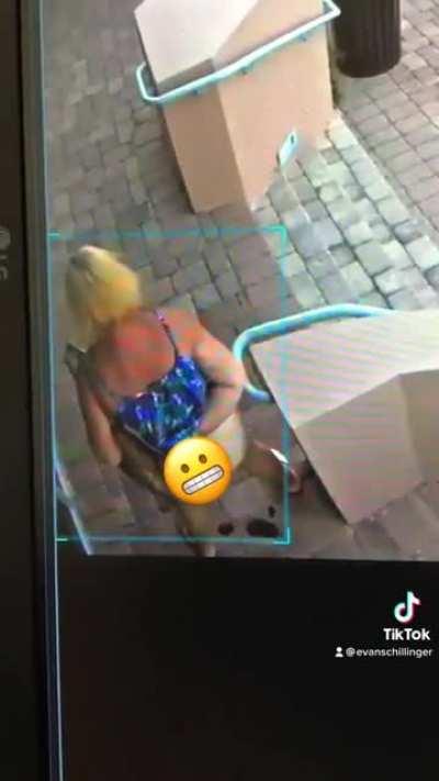casually shitting on the sidewalk