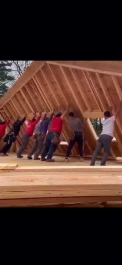 This group fails to lift a heavy wall