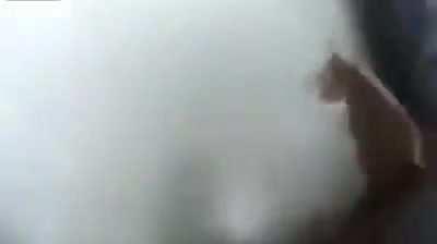 Touching the wires at the top of the train