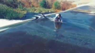 WCGW Riding a Bike Over a Swift Current?