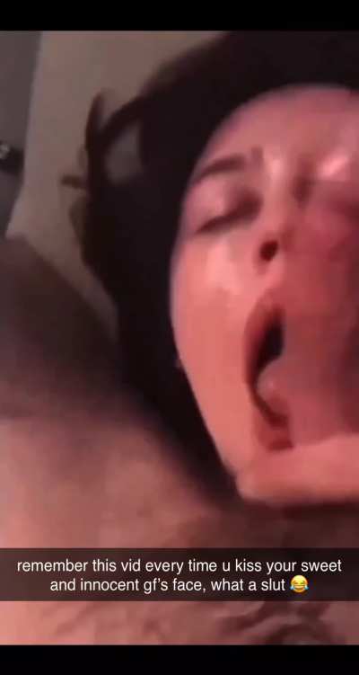 Just making sure you will feel this dick forever when you kiss her face.